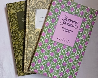 Vintage Pretty Books Lot - Hallmark-  Illustrated - Poetry - Prose - Words - Ephemera - Chrystelle Books - Lot of Three - Green & Purple HC