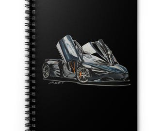 McLaren 720S Spiral Notebook: Fine Art Car Sketch