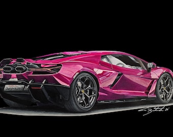 Lamborghini Revuelto Grey 2024 | 36x24 Inch Digital Download