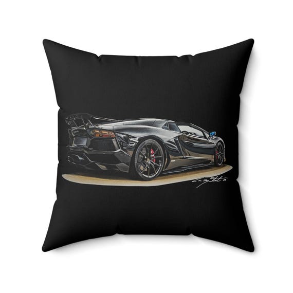 Lamborghini Supercar Pillow, Racing Car Pillow, Car Home Decor