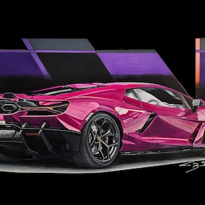Lamborghini Poster Wall Art, canvas art, supercar art, car guy art, custom car art, automotive art, gifts for him , Gift for Car Enthusiasts
