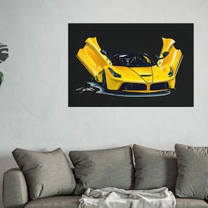 Supercar art print, supercar art, car guy art, custom portrait, car art, automotive art, Fine Art Posters, poster, Gift for Car Enthusiasts