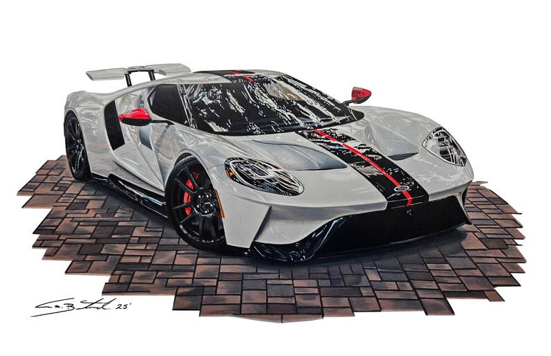 GT40 Supercar Poster Art Print Fine Art Posters | Ford Racing Car ...