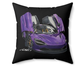 McLaren 720 S Supercar Pillow: Automotive Art Home Decor