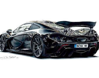 McLaren P1 Supercar Kunstdruck, Automobil-Wanddekor