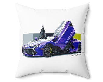 Supercar Revuelto Kissen: Sportliche Automobilkunst Dekor