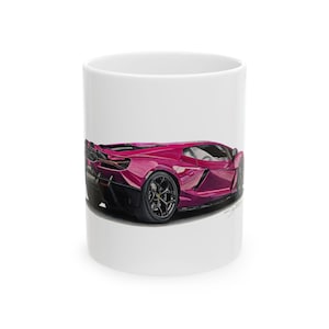 Lamborghini Supercar Ceramic coffee Mug, Lamborghini coffee mug, Gift for Him, Supercar Lover, Supercar coffee mug, Lambo Decor, 11oz, 15oz