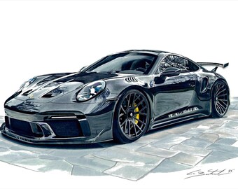 Supercar Got2-RS Leinwanddruck: Graphite Supercar Poster