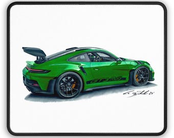 Supercar GT3-RS, tappetino per mouse, tappetino per mouse Supercar, arte supercar, arte di ragazzi di auto, arte da ufficio, arte di auto, arte automobilistica, regali per lui, tappetino per mouse,