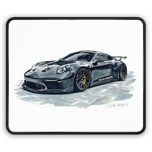 Supercar accessories, mouse pad, Porsche mouse pad, car mouse pad, car guy gift, Porsche gifts, automotive art, Supercar mouse pad, office