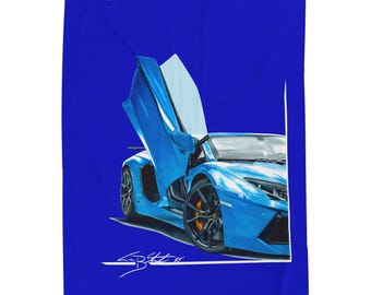 Supercar-Aventador-Decke, Supercar-Decke, Decke für Autoliebhaber, Rennwagen-Decke, Autodecke, Plüschdecke für Supercars – Geschenkidee