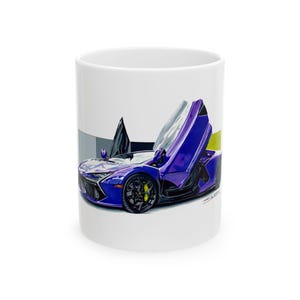 Lamborghini Supercar Ceramic coffee Mug, Lamborghini coffee mug, Gift for Him, Supercar Lover, Supercar coffee mug, Lambo Decor, 11oz, 15oz