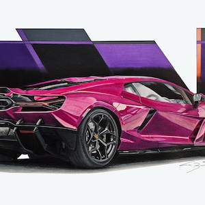 Lamborghini Poster Wall Art, canvas art, supercar art, car guy art, custom car art, automotive art, gifts for him , Gift for Car Enthusiasts