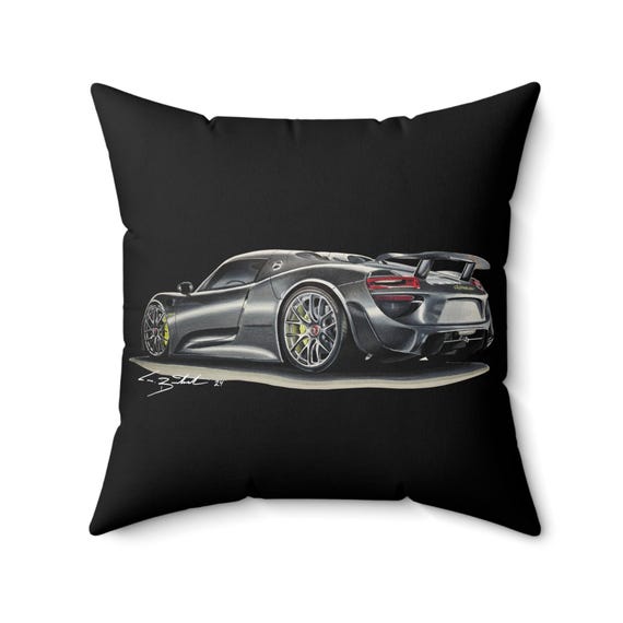918 Supercar Pillow, Racing Car Pillow Sporty Home Decor - Main Image