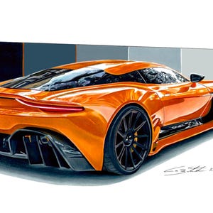 Aston Martin digital art, PRINTABLE, supercar art, car guy art, Aston poster, car art, automotive art, gifts for him, wall art, Aston Martin