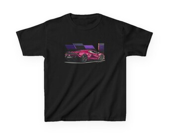 スーパーカー幼児用Tシャツ：ランボルギーニのグラフィックTシャツ