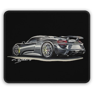 Supercar 918, mouse pad, mouse pad art, supercar art, car guy art, office art, car art, automotive art, gifts for him , Gaming mouse Pad,