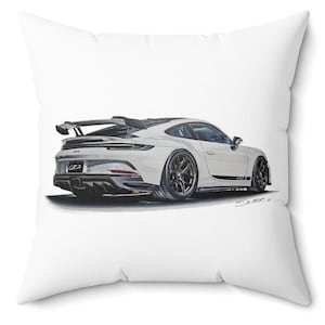 GT3 Supercar pillow, Racing Car Pillow, Sporty Home Decor, Automotive Gift, Car Enthusiast, Supercar gift accessories , Race Car Decor