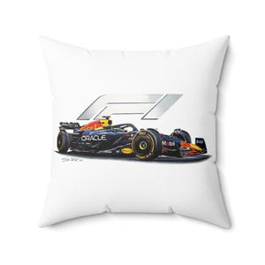Formula 1 decor pillow, Racing Car Pillow | F1 Home Decor, Automotive Gift, F1 Racecar Enthusiast pillow, F1 Racecar pillow, Race Car Decor