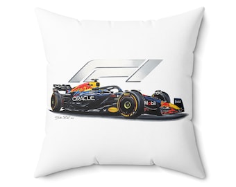 Racecar 1 Pillow: RB21 Racecar Home Decor for Auto Enthusiasts