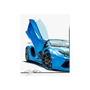 Lamborghini Aventador Wall art, pencil art, supercar art, Dealership poster, custom, car art, automotive art, gift for him, Fine Art Poster
