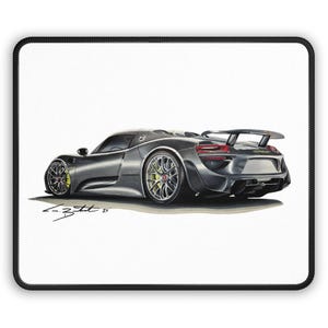 Supercar 918, mouse pad, mouse pad art, supercar art, car guy art, office art, car art, automotive art, gifts for him , Gaming mouse Pad,