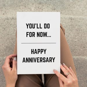 Funny Sarcastic Anniversary Card for Couples & Spouses – Instant Download PDF PNG – Humorous Love Card