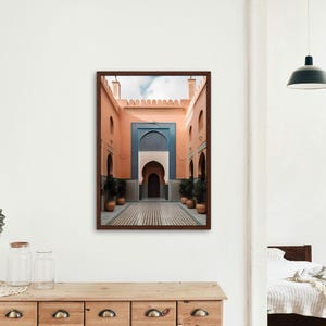 Moroccan Wall Art | Marrakech Inspired Poster | Minimalist Desert Tones |  Neutral Home Decor