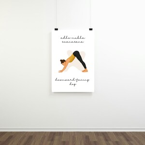 Sun Salutation Wall Art Set – 8 Printable Yoga Poses, Home Studio Decor, Instant Download