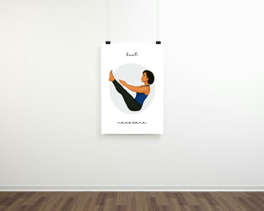 Balance + Strength Yoga Pose Poster Set – Printable Wall Art for Home ...