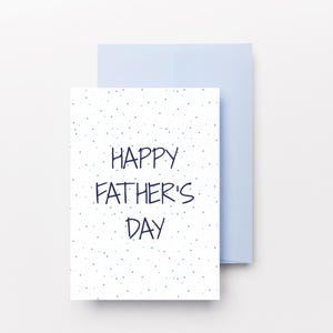 Tarjeta imprimible para el Día del Padre: Diseño minimalista divertido con lunares / Fuente manuscrita / Descarga digital A6 para papá