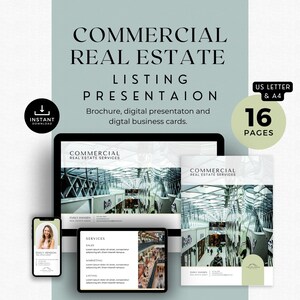 Presentatie commercieel onroerend goed | Biedingsbericht | Sjabloon servicesbrochure | Dia's presenteren | Digitale visitekaartjes