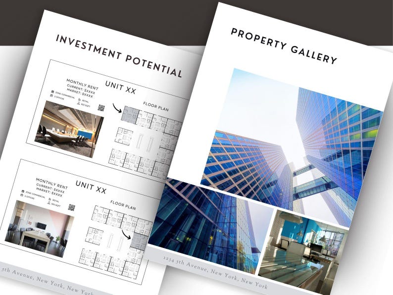 Commercial Real Estate Listing Presentation: Canva Template (digital ...