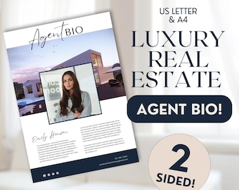 Wharf Luxury Real Estate Brochure Canva Template | Black & Gold/brown ...