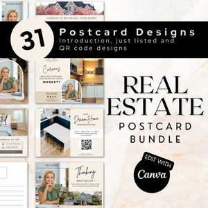 Postkaarten onroerend goed | Landbouwbriefkaart | Listingpresentatie | Marketing voor makelaars | Briefkaart met QR-code | Net vermeld | Homeverkoper |