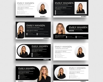 Luxury Real Estate Email Signature Template: Canva Design (Digital Download)