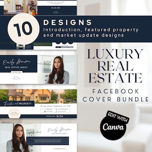 Luxury Real Estate Facebook Cover | Luxury Design | Listing Presentation | Realtor Marketing | Facebook Banner | Realtor Cover Photo |
