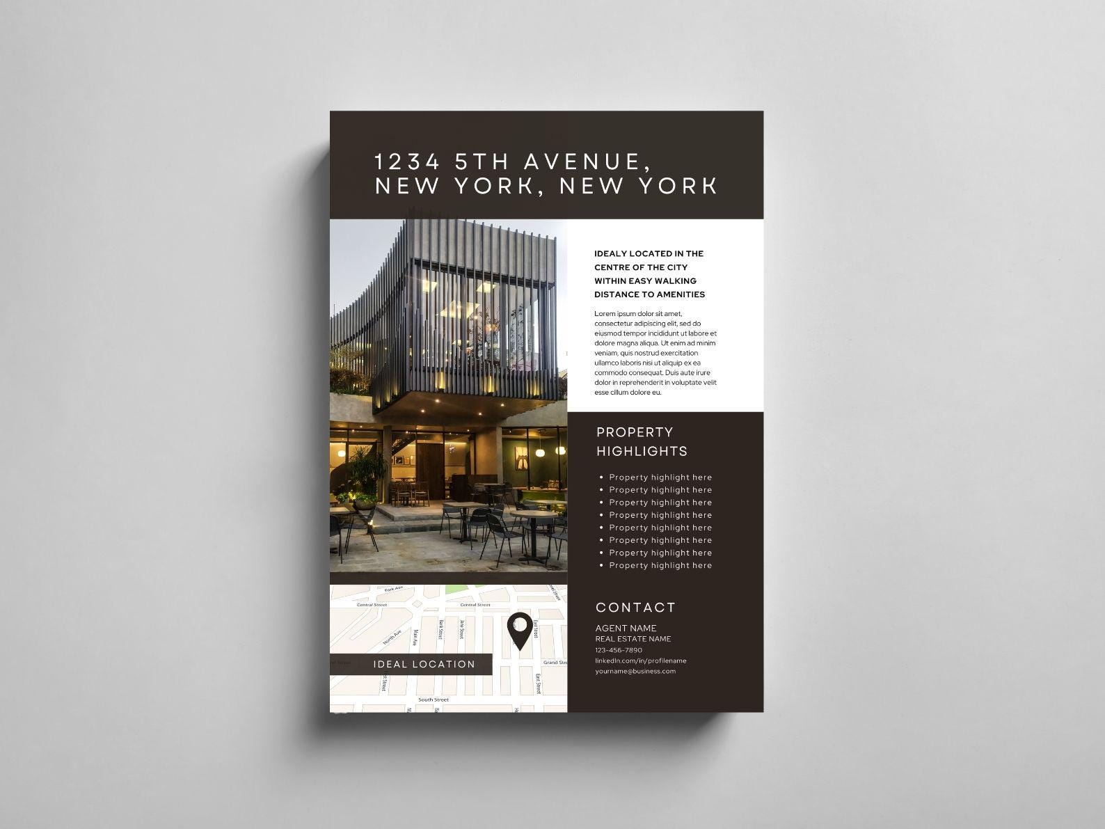 Commercial Real Estate Listing Presentation: 4-page Property Brochure ...