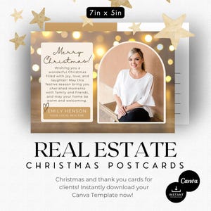 Kerstkaarten onroerend goed | Bedankt aan klanten briefkaart | Kerstkaart makelaar | Briefkaart van de groeten van het seizoen van onroerend goed | Landbouw