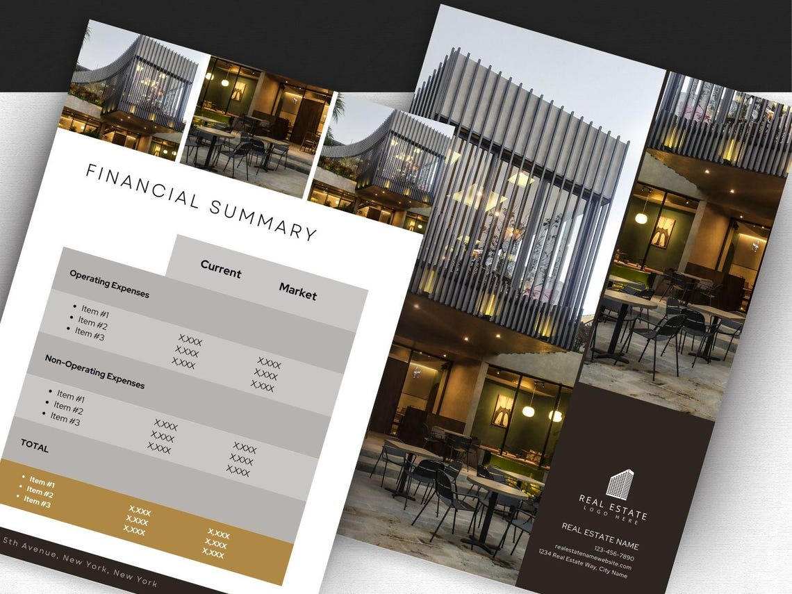 Commercial Real Estate Listing Presentation: 4-page Property Brochure ...