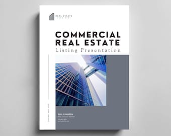 Commercial Real Estate Listing Presentation: Canva Template (Digital Download)