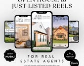 Real Estate Reels: Just Listed & Open House Canva Templates (Digital Download)