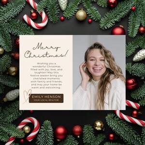 Kerstkaarten onroerend goed | Bedankt aan klanten briefkaart | Kerstkaart makelaar | Briefkaart van de groeten van het seizoen van onroerend goed | Landbouw
