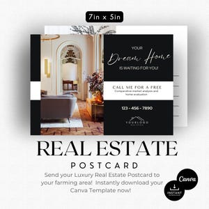 Vastgoed ansichtkaart landbouw luxe | Briefkaart | Listingpresentatie | Marketing voor makelaars | Hallo buurvrouw | Deurklopper | Vastgoedflyer