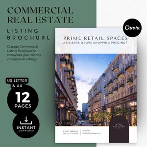 Presentazione dell&#39;annuncio immobiliare commerciale / Memorandum di offerta / Brochure immobiliare / Modifica in Canva / Pacchetto di locazione / Annuncio al dettaglio