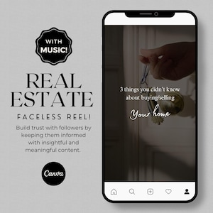 Instagram Reel For Real Estate | 3 Things You Didn’t Know About Buying/Selling a Home | Realtor Marketing | TikTok Video | Faceless Reel