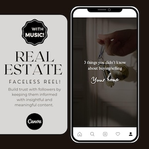 Real Estate Marketing Reel: Buying/Selling Tips for Instagram & TikTok (Canva Editable)