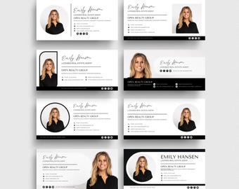 Luxury Real Estate Email Signature Template: Canva Design (Digital Download)