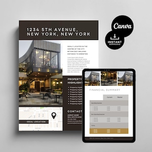 Promemoria di offerta / Presentazione dell&#39;elenco immobiliare commerciale / Brochure immobiliare / Offerta immobiliare / Volantino immobiliare / 4 pagine / OM