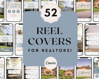 Realtor Reel Covers: 52 Real Estate Instagram Templates (Canva)
